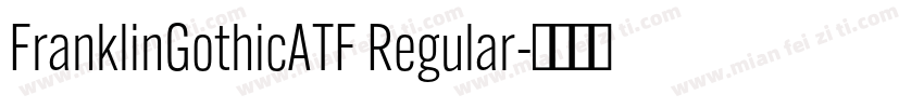 FranklinGothicATF Regular字体转换